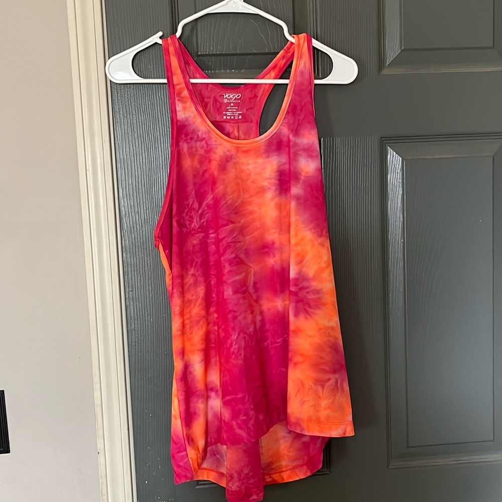 Vogo athletica pink and orange Tie dye tank XL